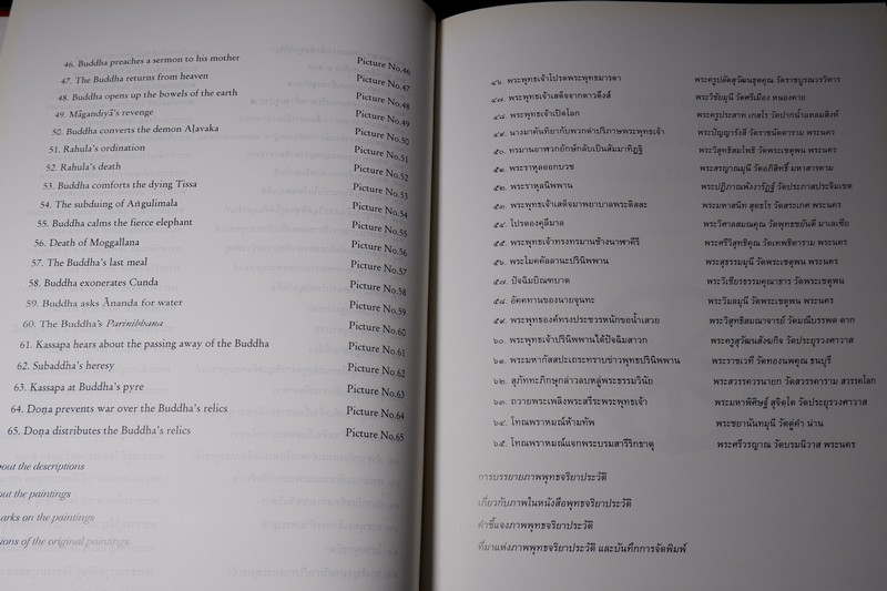 สมุดภาพ พุทธจริยาประวัติ the life of the buddha ตามภาพบนผนังโบสถ์วิหารในประเทศไทย โดย สำนักข่าวอเมริกัน ปกเเข็ง ปี 2542