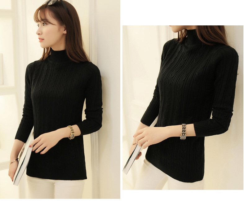 พรีออเดอร์ - เสื้อไหมพรมคอเต่า Pre - ST741 (ดำ)