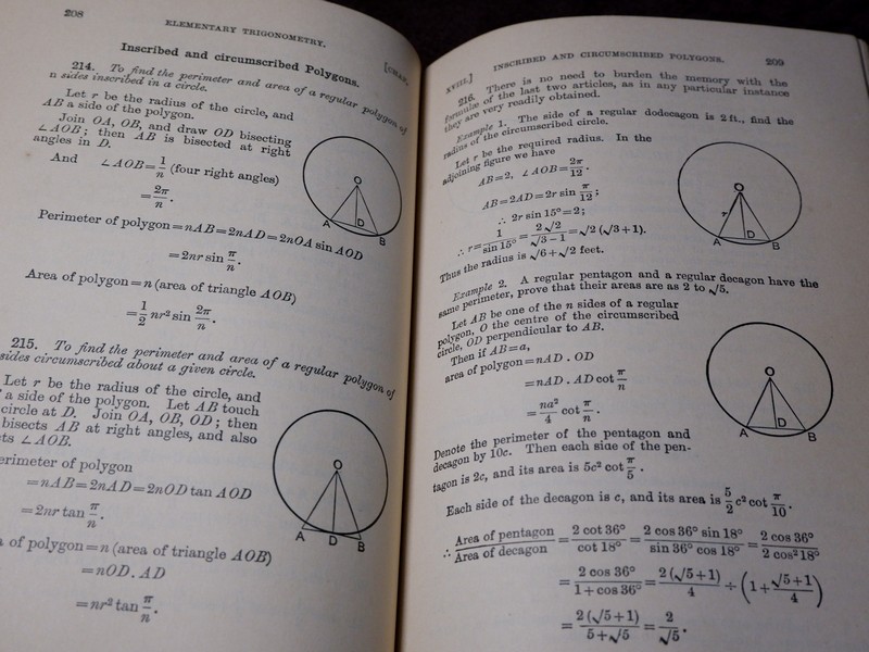 Elementary Trigonometry by HALL & KNIGHT ปกแข็ง ปี 1959