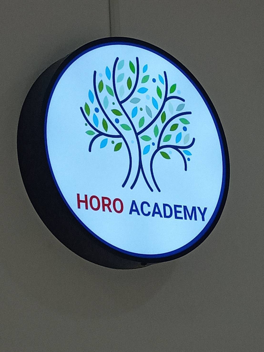 #ป้ายกล่องไฟวงกลมหน้าอะคริลิคติดสติ๊กเกอร์ #กล่องไฟติดหน้าร้าน