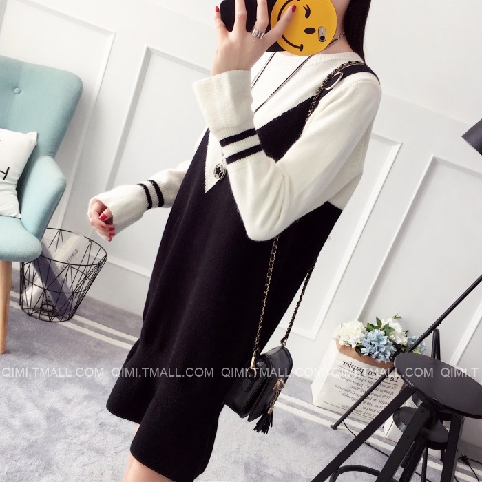 พรีออเดอร์ - เดรสไหมพรม Pre - DT127 (สีดำ)