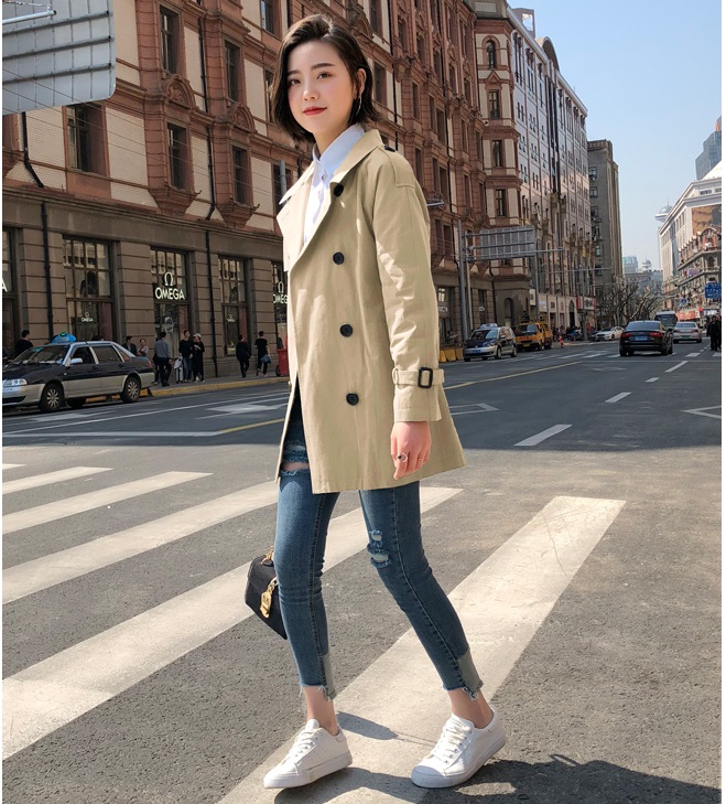 พร้อมส่ง - Trench Coat เสื้อโค้ท CT215 (สีเบจ)