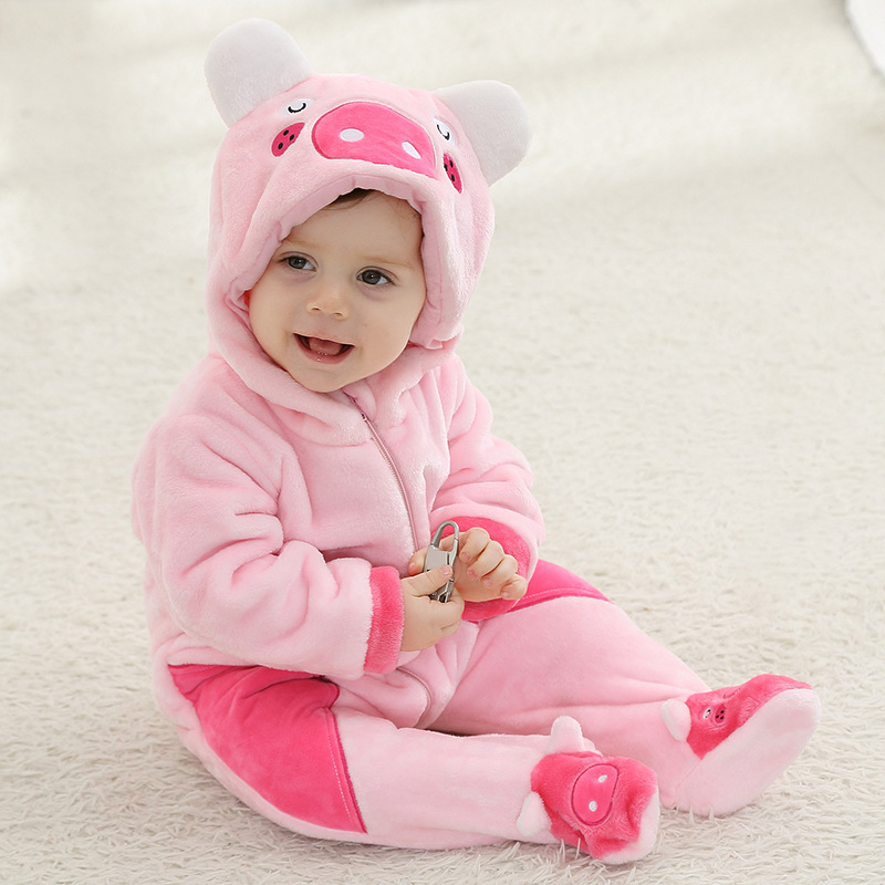 ชุดนอนมาสคอต / แฟนซี เด็ก หมู ชมพู