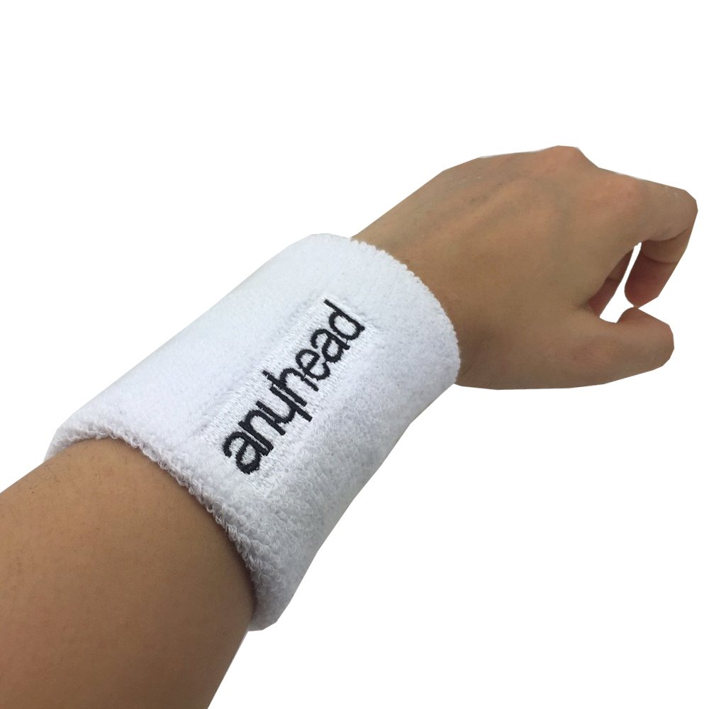 Anyhead ถุงมือ ฟิตเนส + ผ้ารัดข้อมือ + ผ้ารัดหัว (ขาว)