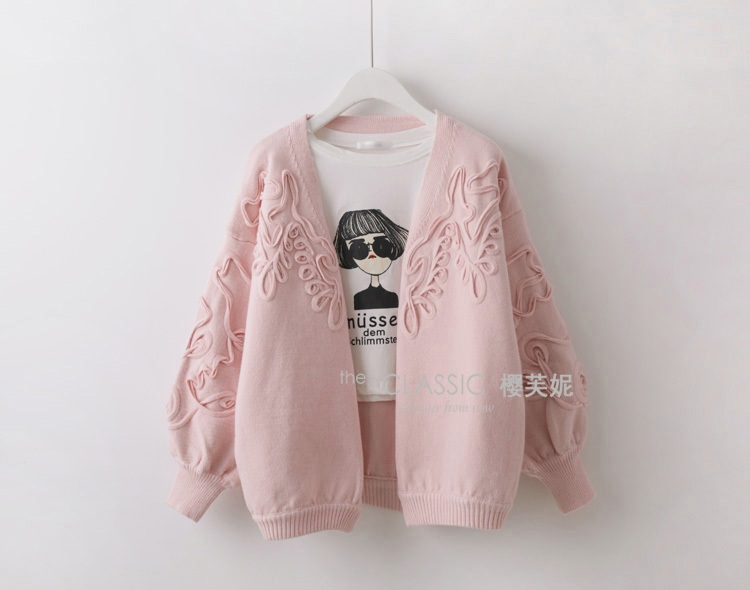 พรีออเดอร์ - เสื้อคาร์ดิแกนกันหนาว Pre - CT651 (สีชมพู)