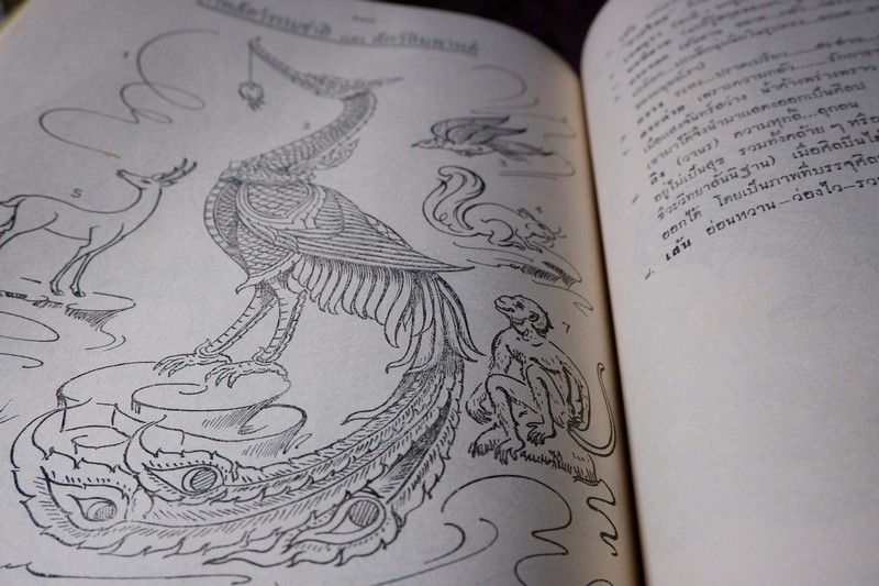 ศึกษาศิลป ลายไทย โดย มานะ ทองสอดแสง ปกแข็ง ปี 2506