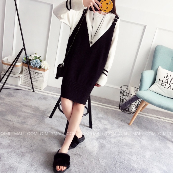 พรีออเดอร์ - เดรสไหมพรม Pre - DT127 (สีดำ)