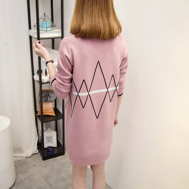 พรีออเดอร์ - เดรสไหมพรม Pre - DT161 (สีชมพู)