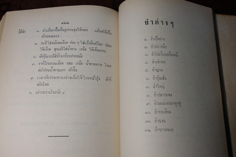 ตำรา อาหารไทย จีน ฝรั่ง โดย ประจงจิตต์ กุลตัณฑ์ (อนุสรณ์ นางยุง ฉายางกูร) มีเนื้อหาอาหาร 229 หน้า ปี 2513