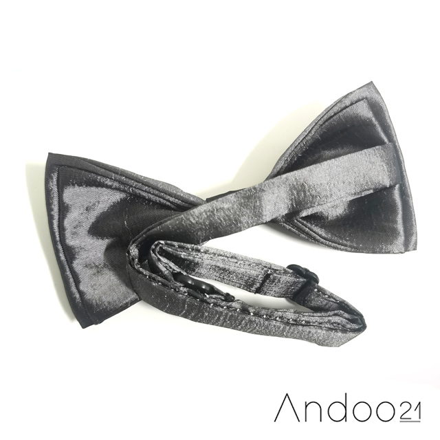 BT467 - Black gray - สีเทาดำ ผ้าไหมเทียม เกรด A