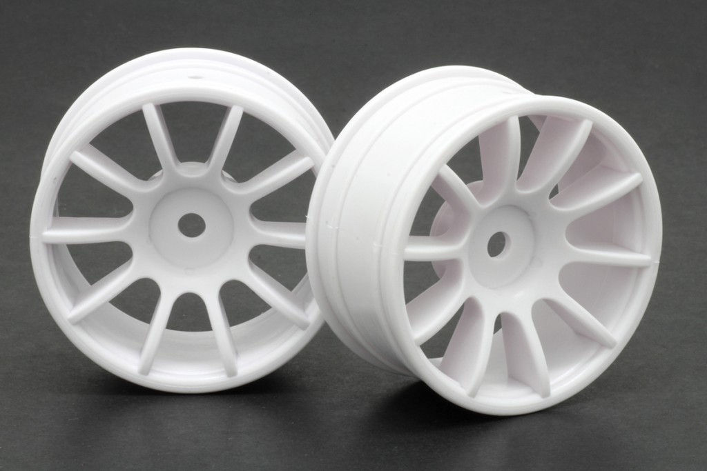 M-Chassis 10 Spoke inch up wheel, White (2pcs)