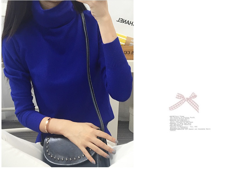 พรีออเดอร์ - เสื้อไหมพรมแขนยาว Pre - ST697 (สีน้ำเงิน)