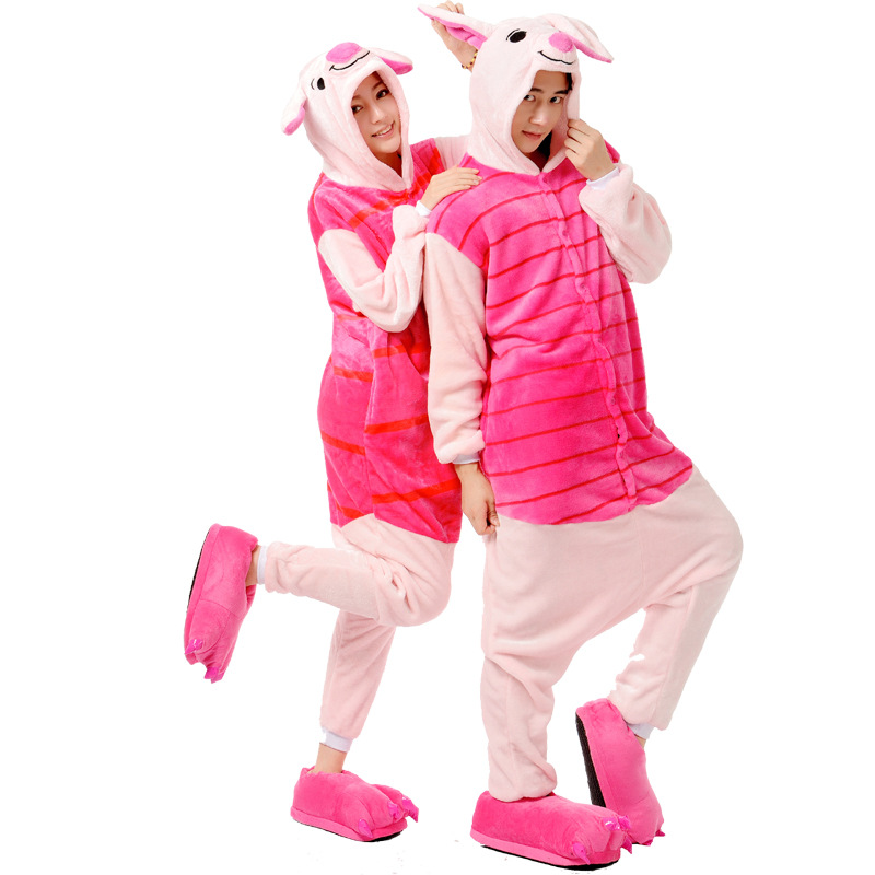 ชุดนอนมาสคอต / แฟนซี ผู้ใหญ่ หมู พิกเล็ต Piglet