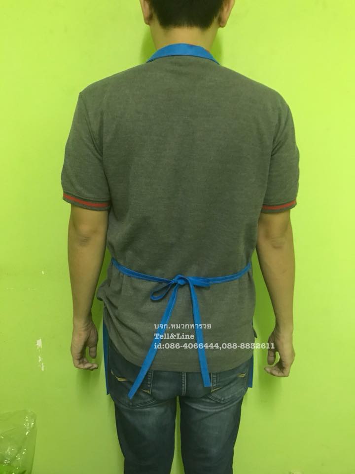 ผ้ากันเปื้อน ผ้ากันเปื้อนแม่ค้า เอี๊ยมแม่ค้า ผ้าสปันบอนด์ 20บาท