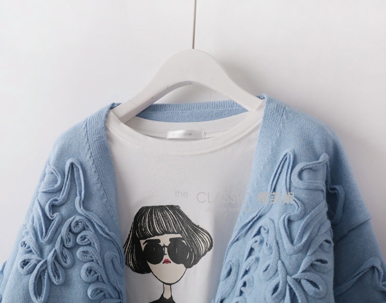 พรีออเดอร์ - เสื้อคาร์ดิแกนกันหนาว Pre - CT653 (สีฟ้า)