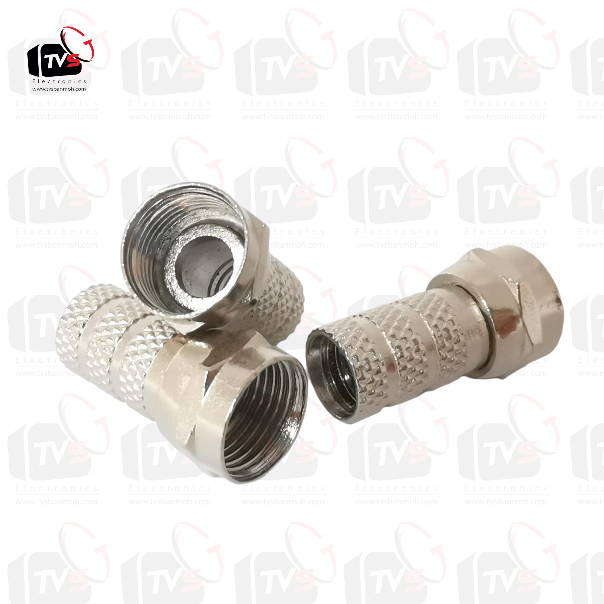 แจ็ค F-TYPE สำหรับสาย coaxial RG-6 แบบหมุนเกลียว 1ถุง (100ชิ้น)