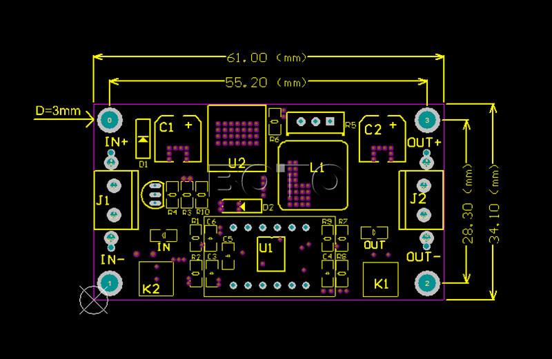 ตัวจ่ายไฟ แปลงไฟลง DC Converter Step down (ไฟเข้า 3-40V:จ่ายไฟ 1-35V)