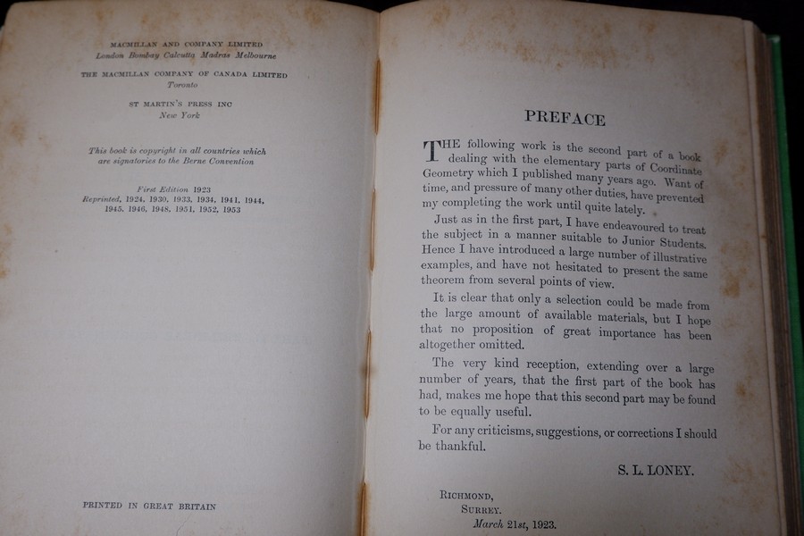 The Element of Coordinate Geometry by Macmillan and Co ., Limited ปี 1955