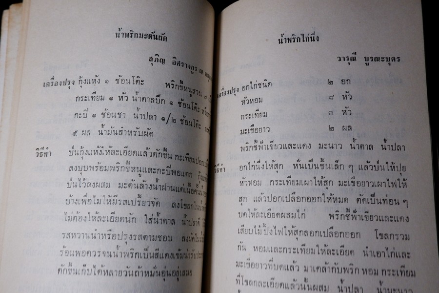 น้ำพริกร้อยรส โดย สภาสตรีเเห่งชาติ ปี 2516 (เล่มเล็ก)