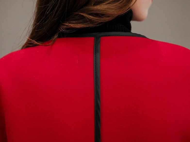 พรีออเดอร์ - เสื้อแจ็คเก็ตสไตล์เกาหลี Pre - CT716 (สีแดง)