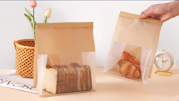 ถุงขนมปัง หน้าใสคราฟท์สีน้ำตาล (แพ็ค 50 ใบ)