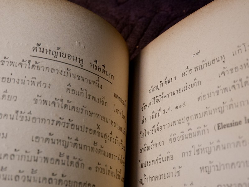 ตำนานเเละสรรพคุณของพืชบางอย่าง ที่ใช้เป็นยาเเละอาหาร เรียบเรียงโดย พระยาสีหศักดิ์สนิทวงศ์ (ม.ร.ว. ถัด ชุมสาย) ปี 2475