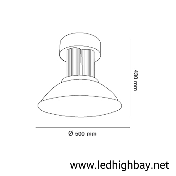 โคมไฮเบย์ LED 150w ยี่ห้อ LAMPO รุ่น ECO MODEL (แสงขาว)
