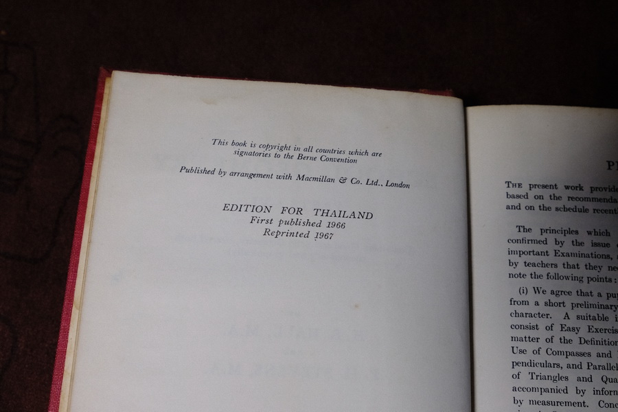 A School Geometry Part 1-6 by H.S.HALL & F.H.STEVENS ปกแข็ง ปี 1967