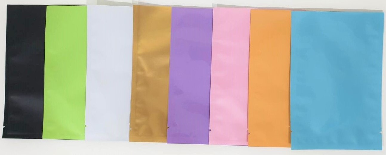 ถุงแบนฟอยล์สีพาสเทล ซีล 3 ด้าน (เมทัลไลท์)