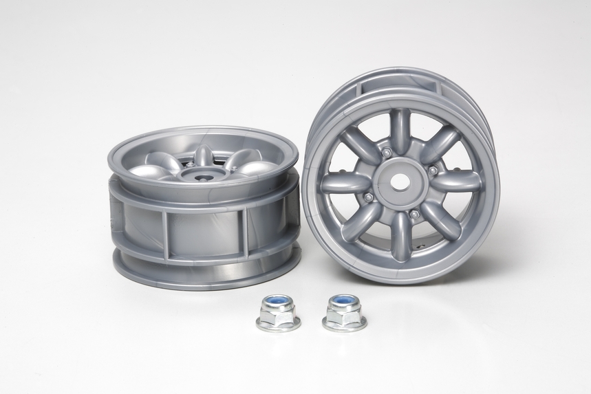 M-Chassis 8-Spoke Wheels 2pcs. (Silver)