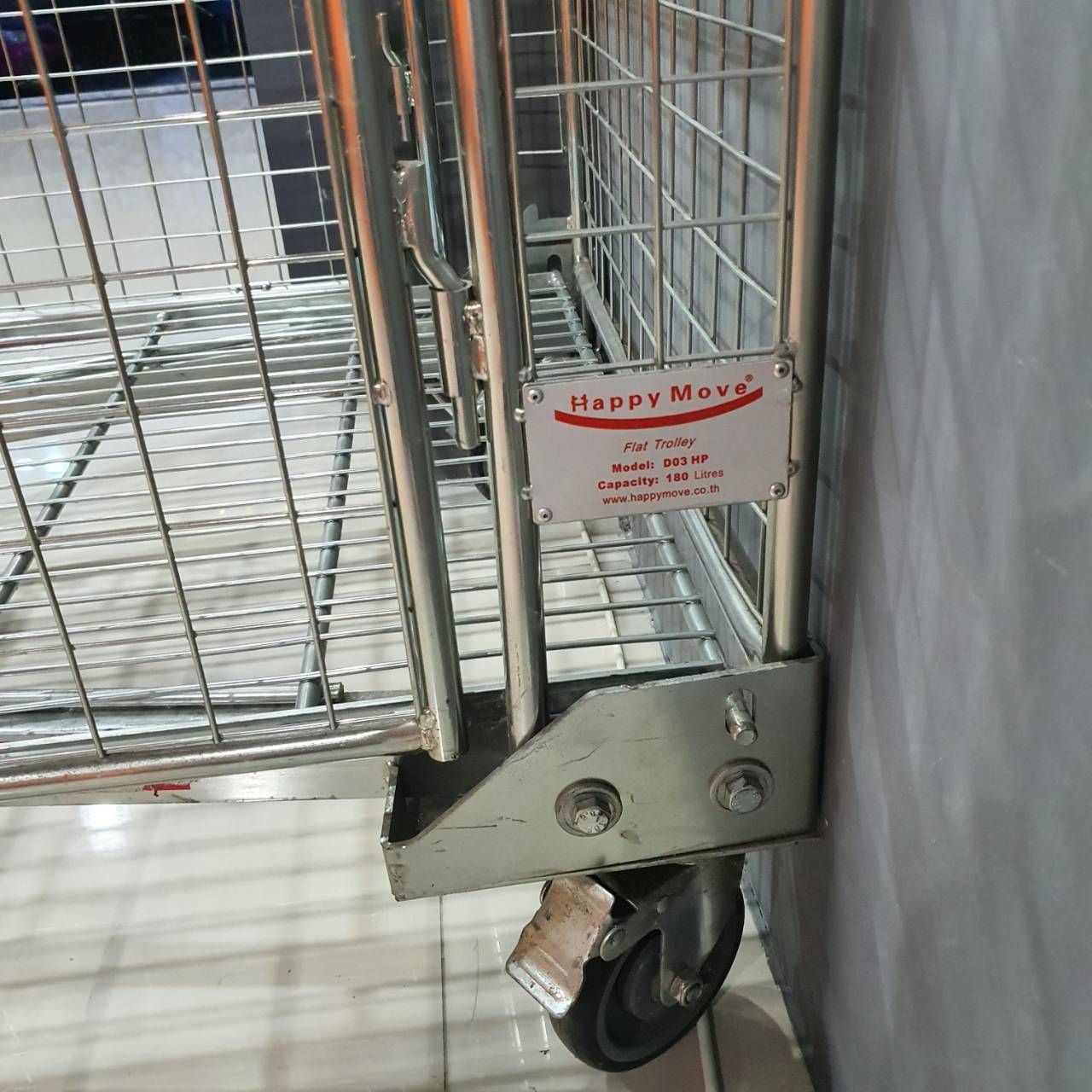 ตะแกรงเหล็กวางของ 2ชั้น ประตูปิด ใช้กับขนส่ง มือสอง