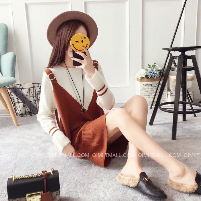 พรีออเดอร์ - เดรสไหมพรม Pre - DT125 (สีน้ำตาล)