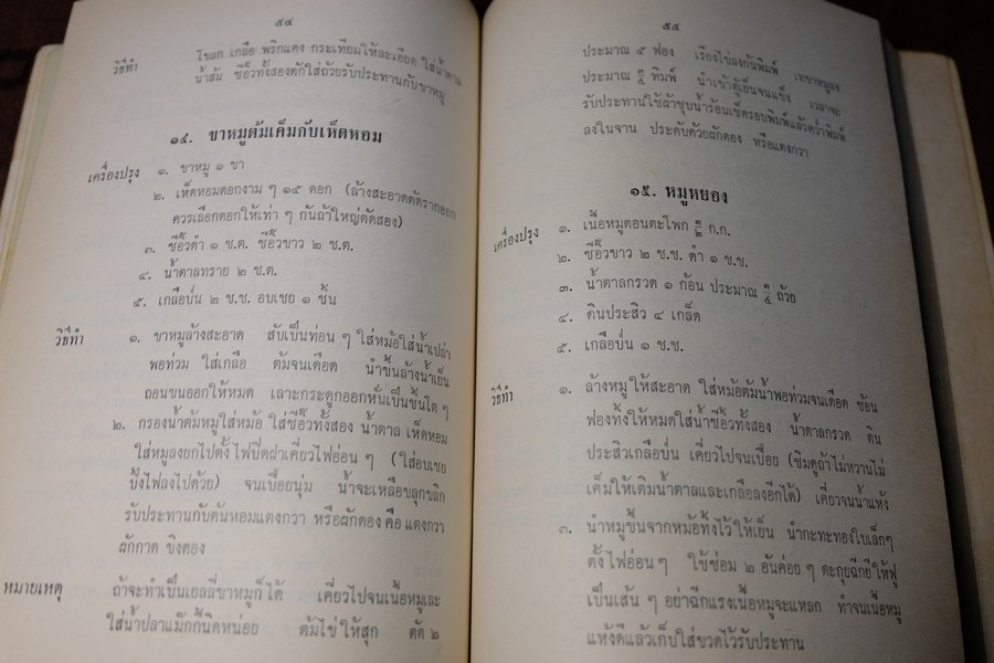 ตำรา อาหารไทย จีน ฝรั่ง โดย ประจงจิตต์ กุลตัณฑ์ (อนุสรณ์ นางยุง ฉายางกูร) มีเนื้อหาอาหาร 229 หน้า ปี 2513