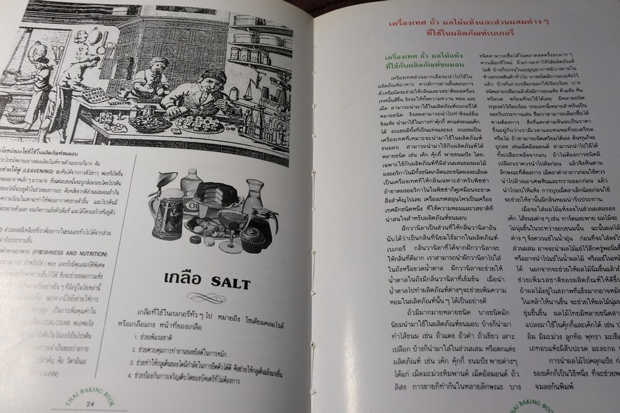 ตำราทำขนม จากเเป้งสาลีไทย โดย บ.อุสาหกรรมเเป้งข้าวสาลีไทย ปกเเข็ง 172 หน้า