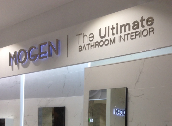 อักษรสแตนเลสแฮร์ไลน์ ยกขอบ - อะคริลิคไฟออกหลัง