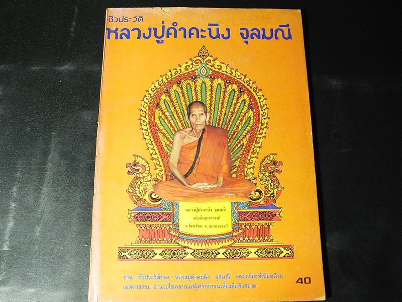 หลวงปู่คำคะนิง จุลมณี โดย พระทองสา คำแฝง หนา 164 หน้า ปี 2530