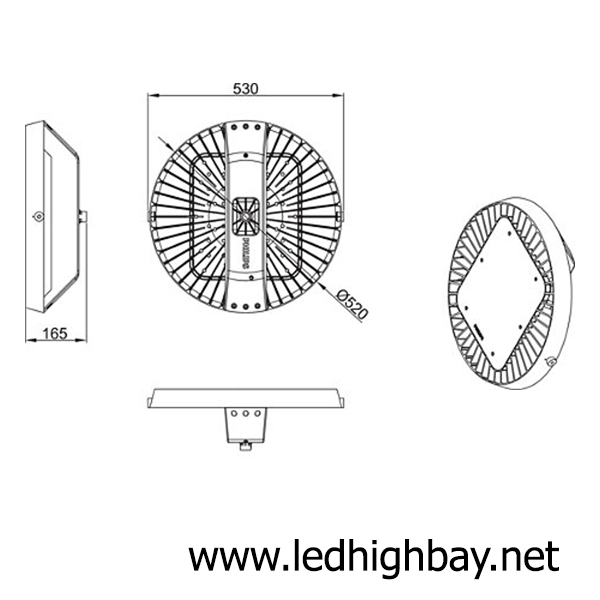 โคมไฮเบย์ LED 200w รุ่นBY687P ยี่ห้อPhilips (แสงคูลไวท์)