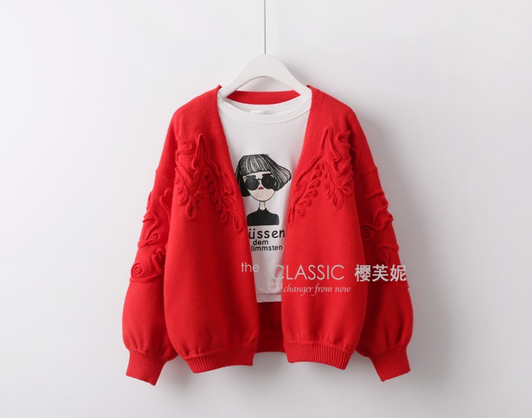 พรีออเดอร์ - เสื้อคาร์ดิแกนกันหนาว Pre - CT652 (สีแดง)