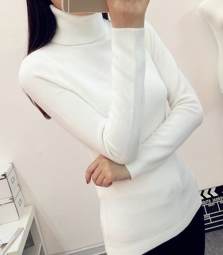 พรีออเดอร์ - เสื้อไหมพรมคอเต่า Pre - ST612 (สีขาว)