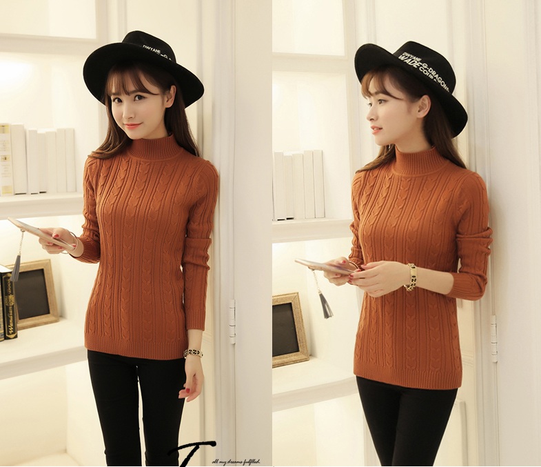 พรีออเดอร์ - เสื้อไหมพรมคอเต่า Pre - ST740 (สีน้ำตาล)