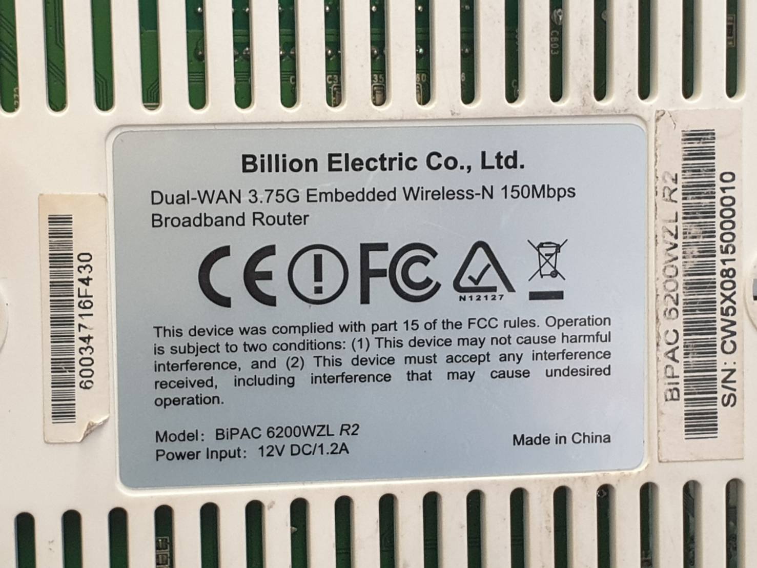 Billion BiPAC 6200WZL