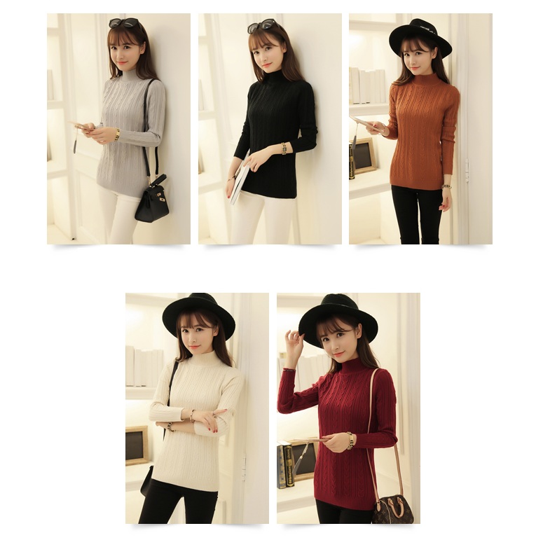 พรีออเดอร์ - เสื้อไหมพรมคอเต่า Pre - ST740 (สีน้ำตาล)