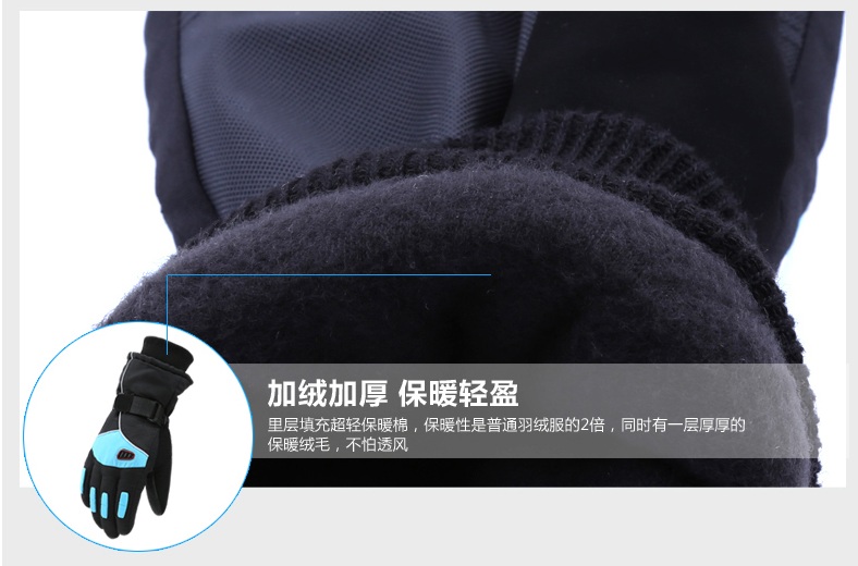 พรีออเดอร์ - ถุงมือสกีกันหนาว Pre - GT620 (สีฟ้า)