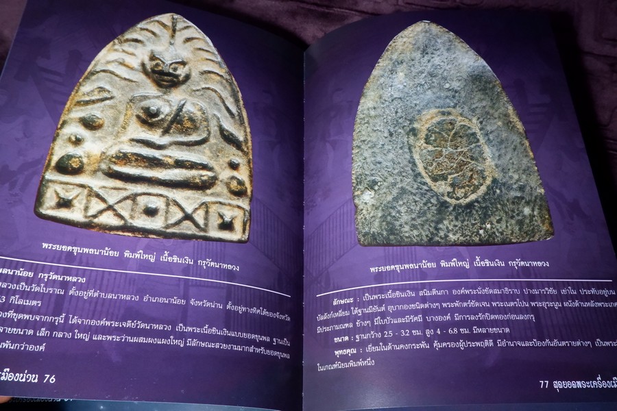 สุดยอดพระเครื่องเมืองน่าน โดย องค์การบริหารส่วนจังหวัดน่าน ร่วมกับ ชมรมพระเครื่องเมืองน่าน ปกแข็ง ปี 2551