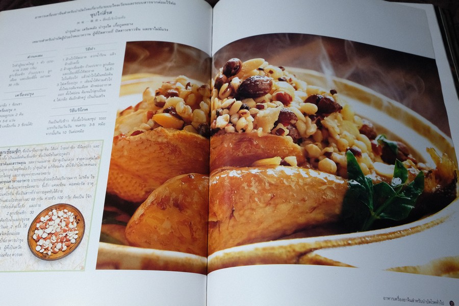 อาหารเครื่องยาจีน หลักโภชนาการ พร้อมสูตรอาหารอายุวัฒนะ ปกเเข็ง ปี 2541