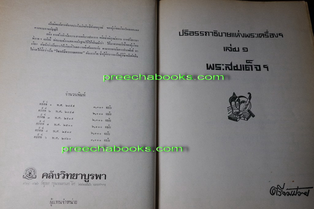 ปริอรรถาธิบายเเห่งพระเครื่อง พระสมเด็จ ฯ โดย ตรียัมปวาย ปกแข็ง ปี 2520 (สอบถาม)