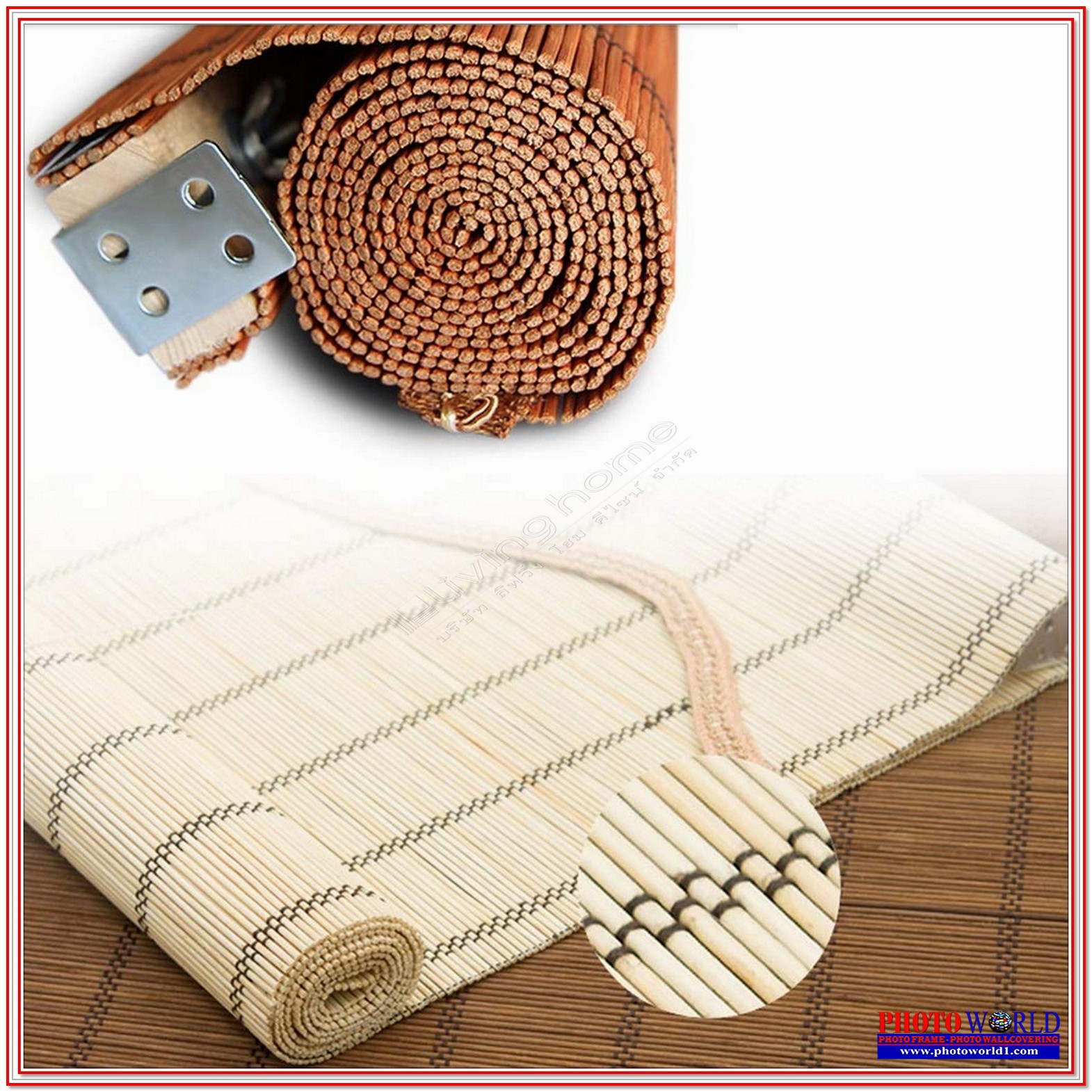 มู่ลี่ไม้ไผ่ "Bamboo Wooden Blinds" ผ้าม่าน ม่าน มู่ลี่ มู่ลี่ไม้ ม่านม้วน วอลเปเปอร์ รับติดตั้ง ออกแบบ ราคาถูก ทุกประเภท ทุกรูปแบบ