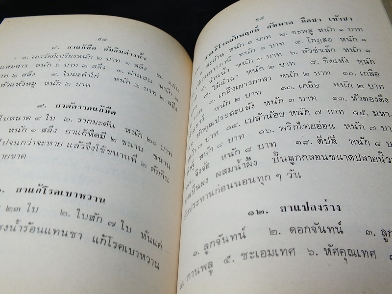 ตำรายาเเผนโบราณ เเละ ตำราการปรุงอาหาร รวบรวมโดย พล.อ.อ. นักรบ บิณษรี (อนุสรณ์ พลตรี ถวิล เกษตระทัต) ปี 2523