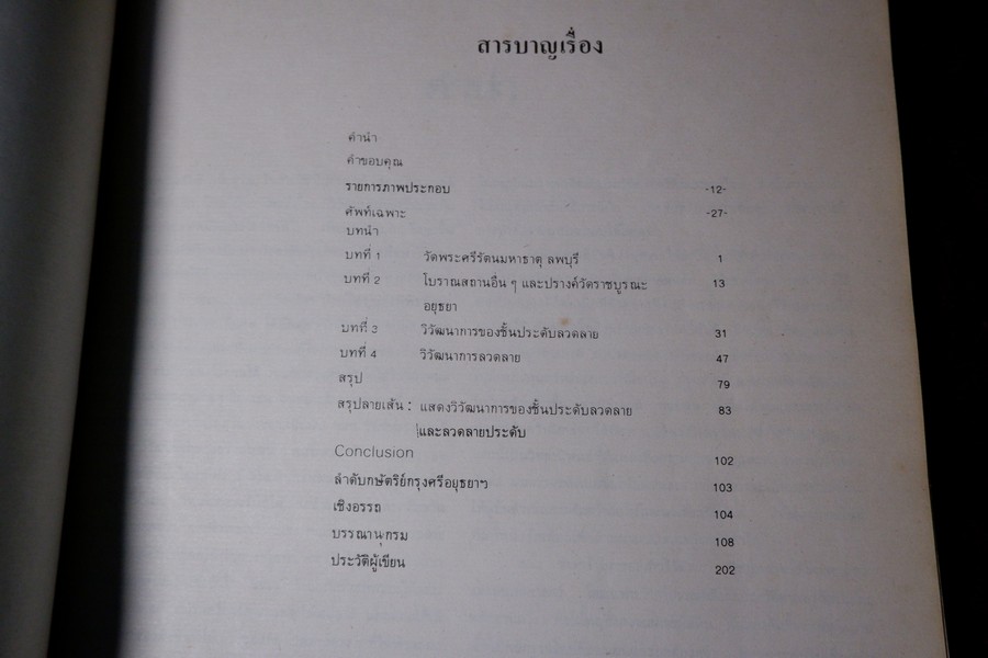 วิวัฒนาการของชั้นประดับลวดลาย เเละ ลวดลายสมัยอยุธยาตอนต้น อ.สันติ เล็กสุขุม พิมพ์เเรก ปี 2522