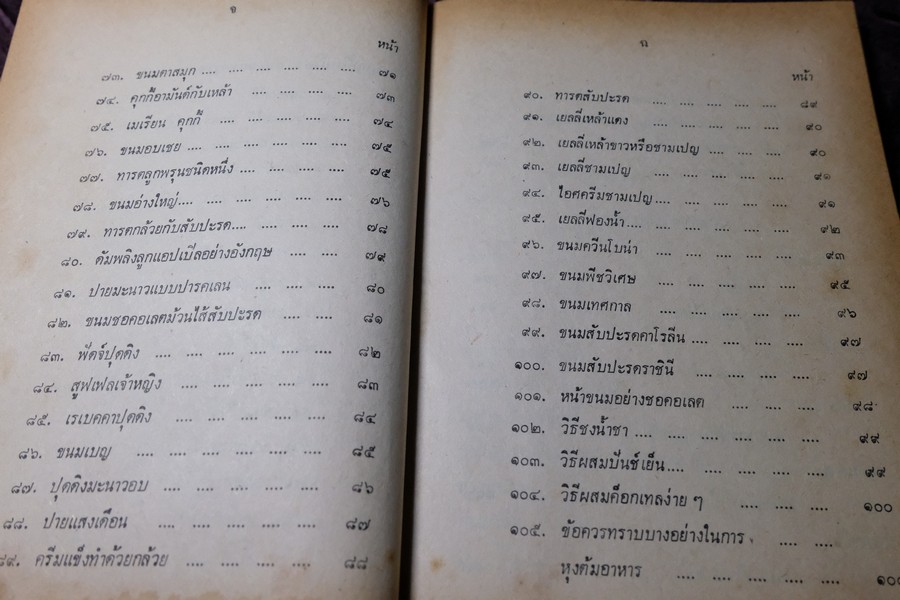 ตำราอาหาร เเละของเเกล้ม ม.จ.สิบพัพารเสนอ โสณกุล ปกเเข็ง ปี 2522